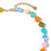 Colorful Chunky Beaded Necklace for Women Resin Beads Short Necklace Bohemian Style Chunky Choker for Summer Beach Holiday Party Vacation