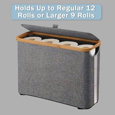 Toilet Paper Storage Basket with Lid Large Capacity Breathable Easy To Clean