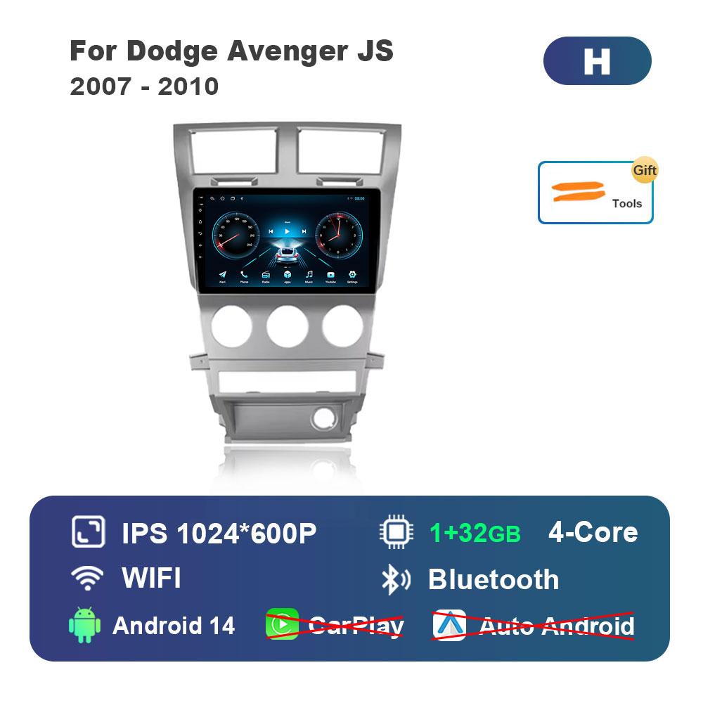 

Навигация GPS Android 14 система для Dodge Avenger JS 2007 - 2010 автомобильный радиоприемник мультимедийный проигрыватель BT 4G DSP стерео WiFi HD экран