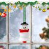 Christmas Tree Button Ornament Interactive Hangable Button Snowman Pendant For Christmas Tree For Kids Children Teens Adults