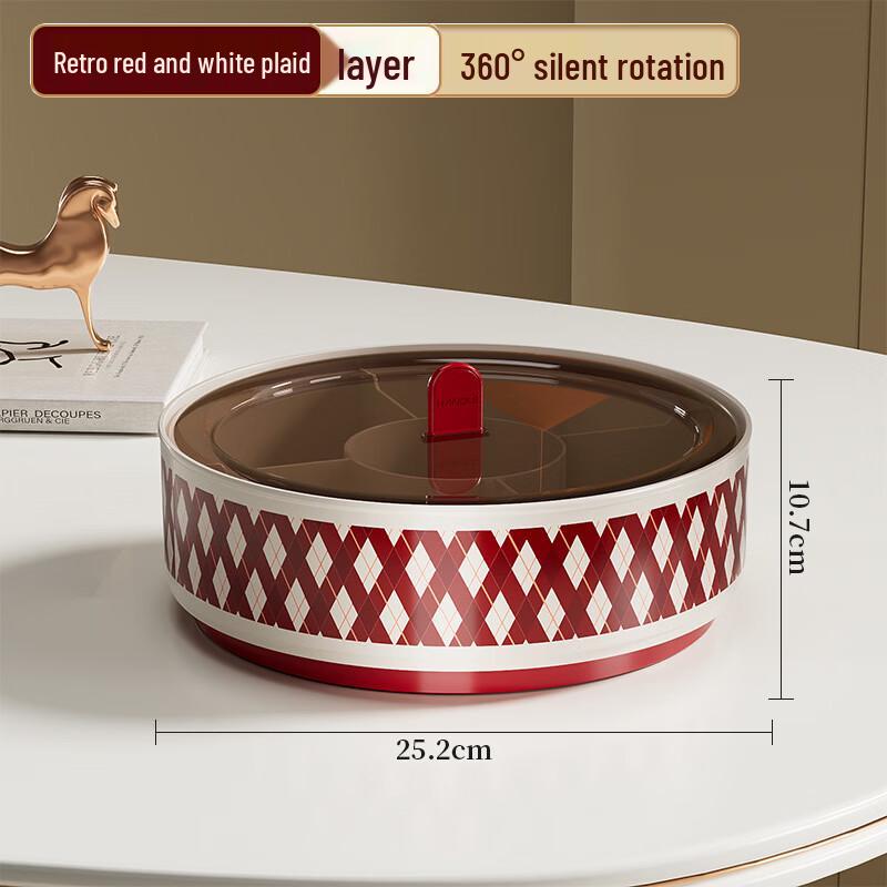 Fair Isle Retro Red Rotating Fruit Plate