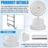 Rubber Pools Ladder Caps White End Plugs New Pools Ladder Bumpers  Inground Pools Ladder