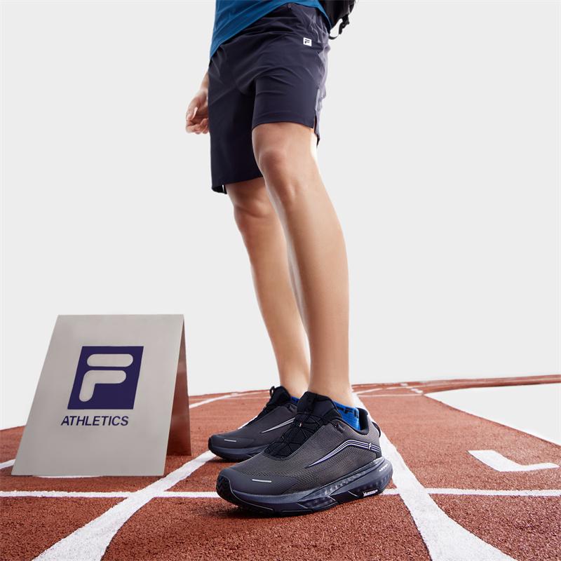 FILA Boa Energy 2 Slip-On Casual Solid Color Versatile Low-Top Running Shoes Men sneaker Iron-Gray Horse-Black A12M431104FFB