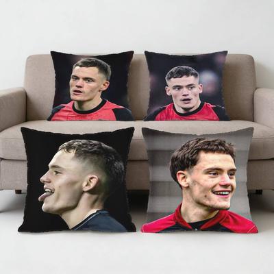 Florian Footballers WWirtz Pillow Case Antidustmite Pillowcase Invisible Zipper Silky Short Plush Sofa Cushion Cover