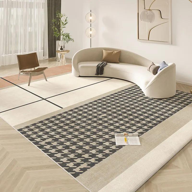 Wabi-sabi Style Living Room Decoration Plush Carpet Light Luxury Rugs for Bedroom Fluffy Soft Thick Rug Home Washable Floor Mat