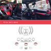For Jeep Wrangler JK 2007-2017 Interior Trim Cover Kit 21Pcs Car Decoration Silver