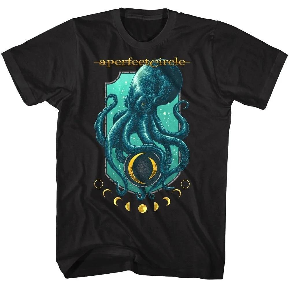 A Perfect Circle TShirt Octo Moon Phase Vintage Graphic Tees Summer Mens and Womens Loose and Breathable Tshirt Top S
