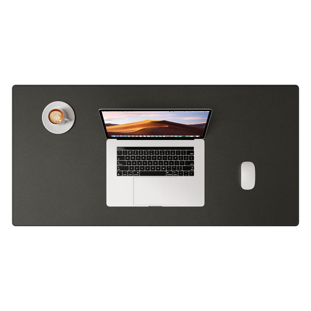 Desk Pad Protector, Mouse Pad, Desk Mat, Non-Slip with Stitched Edges PU Leather Desk Blotter for Home School
