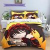 Kurumi Muster Bettwäsche, Steppbett Set Steppbettbezug Kissenbezug Zuhause Geburtstagsgeschenk (1 Bettbezug + 2 Kissenbezüge, ohne Füllung)