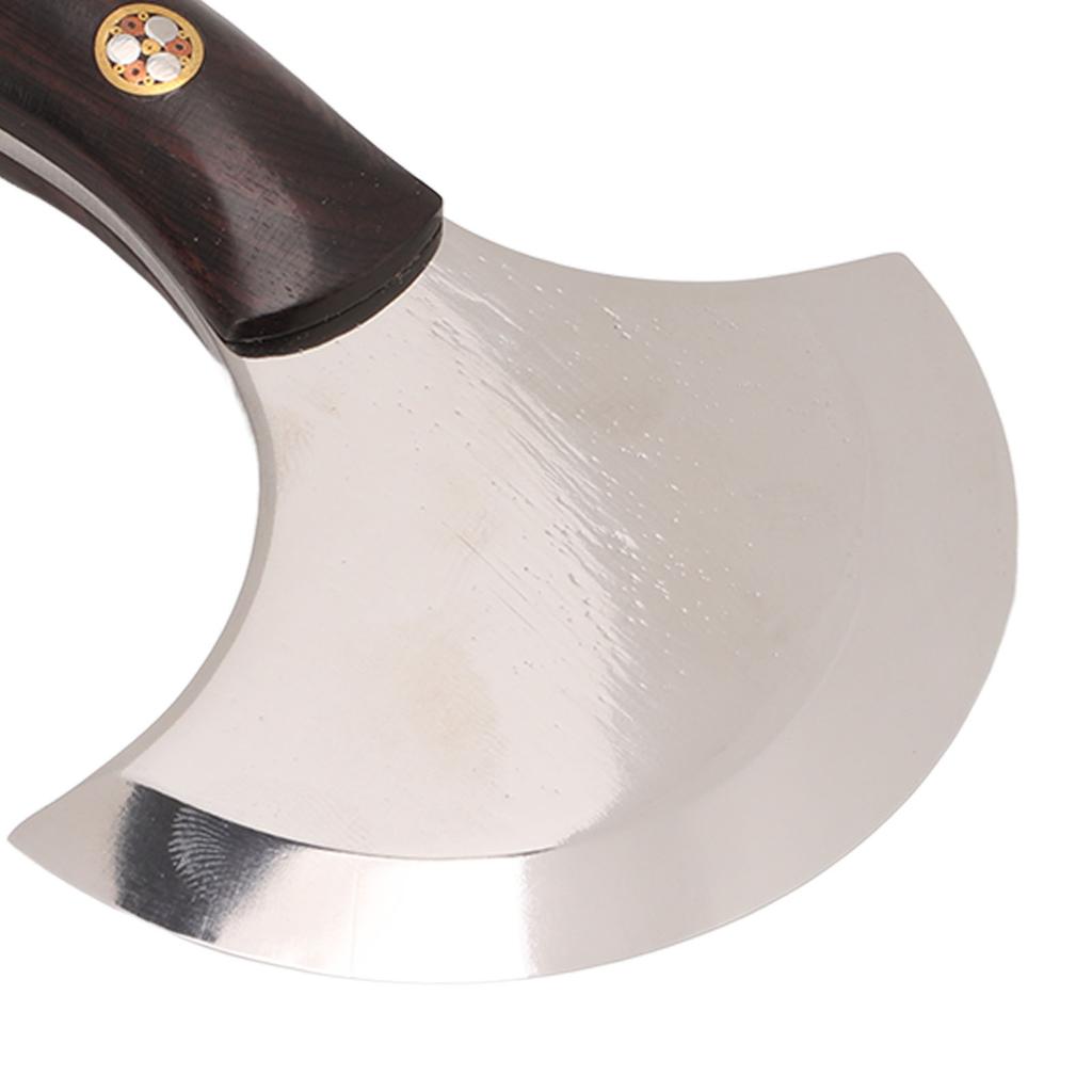Leather Round Knife DIY One Piece Grinding Powder Steel Incisive Blade Ebony Handle Leather Skiving Knife
