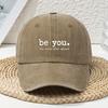 1pc Retro Versatile Baseball Caps for Women,Vintage Letter Print Visor Hat with Breathable Comfort,aSoft Washed Distressed Style