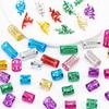 40pcs Mixed Color Hollow Out Dreadlock Hair Jewelry Accessories Street Hip-hop Style Hair Rings for Women Girls Music Festival