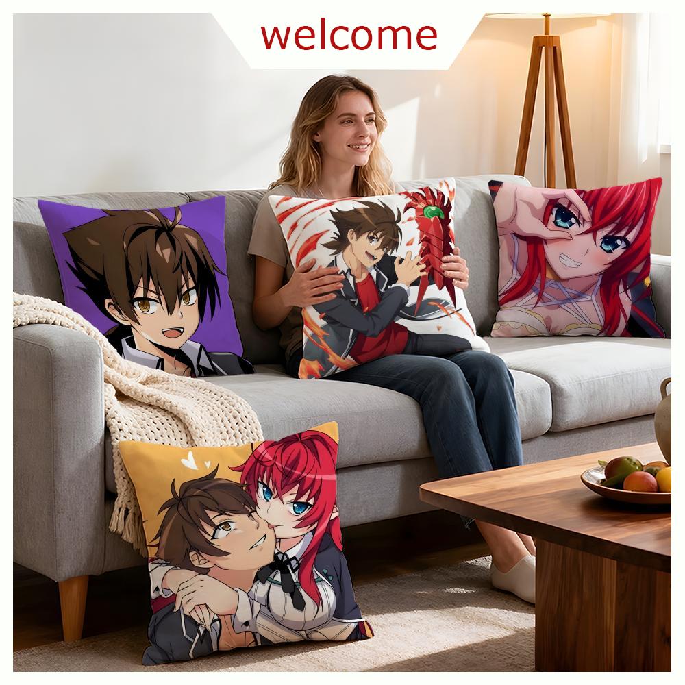 Anime New High School Dxd Cushion Cover 1Pcs Decorative Covers Soft Cushion Case For Sofa Couch Decor 40X40 45X45 Pillowcases