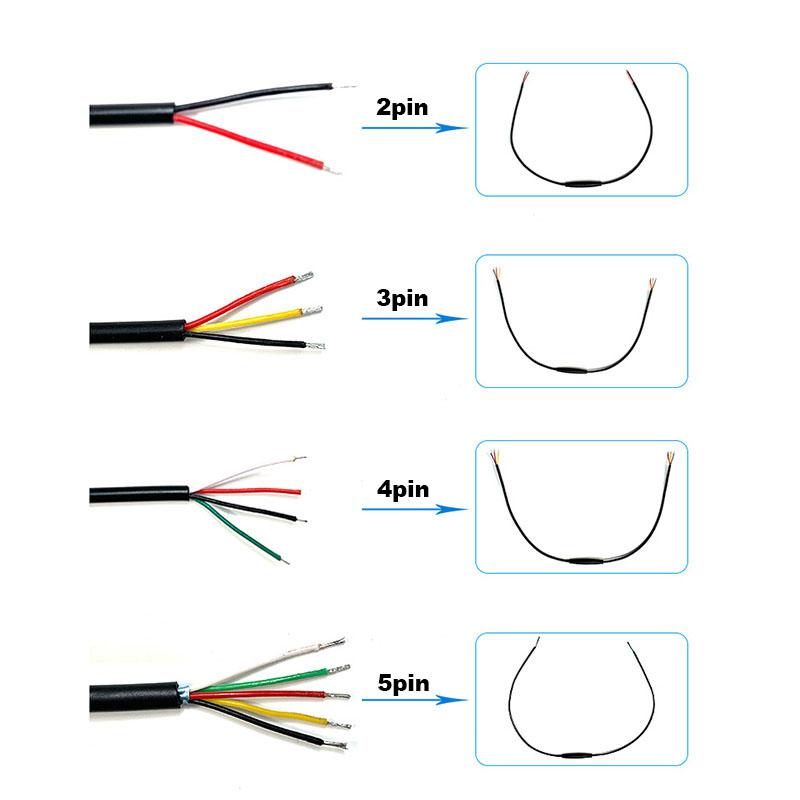 M8 2 3 4 5 6 Kolíkový konektor pro elektrické kolo Zástrčka DC samice samec Konektor Kabeláž Skútr Brzdový kabel Snímač signálu vodotěsný