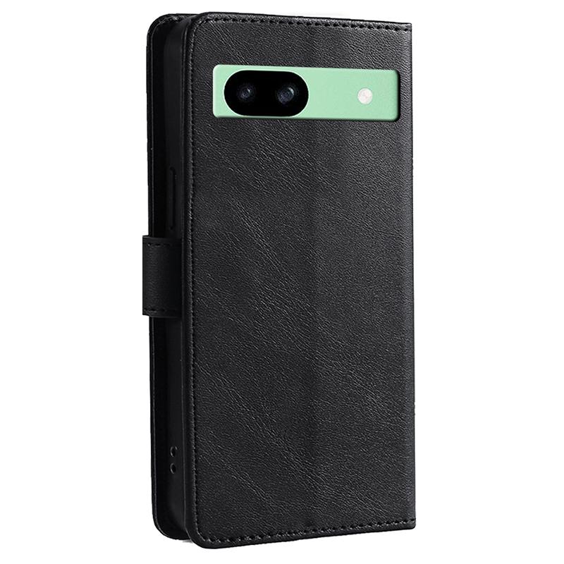 For Google Pixel 8a Case Calf Texture PU Leather Wallet Phone Cover with Magnetic Clasp