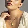 Collier Luxenter Brilliant Zirconia finition en or jaune 18 carats - Sufariz
