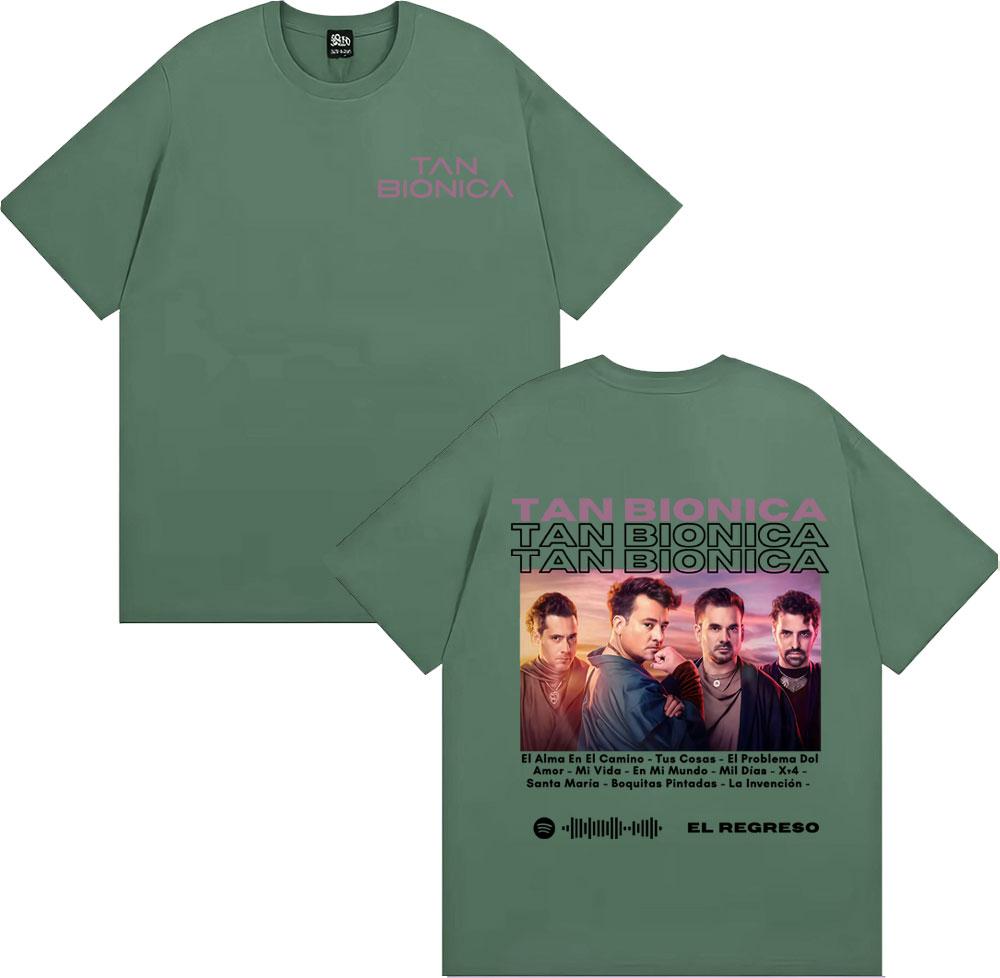 

Tan Bionica Band El Regreso 2026 Merch Tshirts Unisex WOMEN Fashion Vintage Short Sleeve T Shirts High Quality 100 Cotton T Shirt 4XL