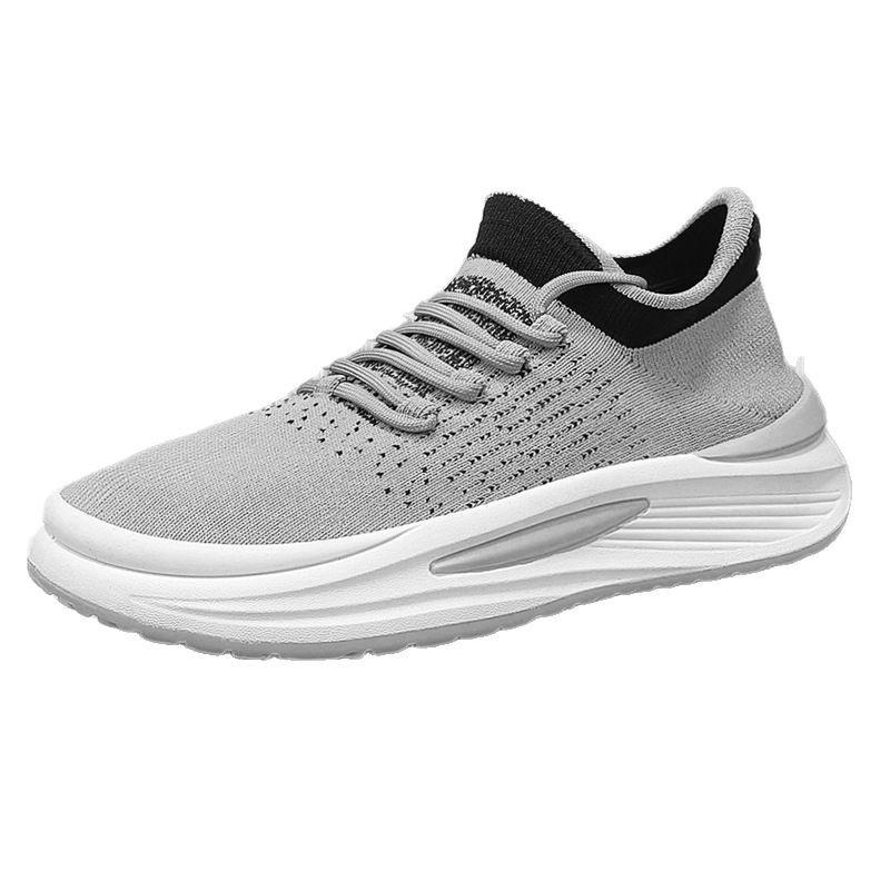 Men's Shoes Are Breathable and Lightweight In Summer, Fly-woven Mesh Surface, Sports and Leisure, Deodorant Soft Sole, Height-increasing Running