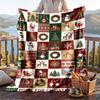 Christmas Flannel Throw Blanket Soft Warm Cozy For Sofa Bed Indoor Home Use Great Holiday Gift