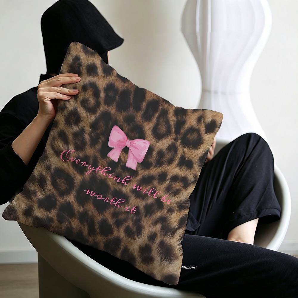 Fashion cool Leopard Print Pillow Anime Pillow Sofa Bed Head Pillow Cover Cushion Cover 45x45 cm Fashion