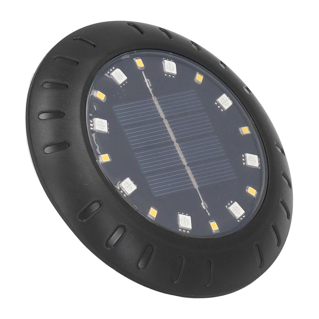 Solar Ground Lights Automatic Charging RGB LED Lamp Beads IP67 Waterproof Warm White Ground Lights