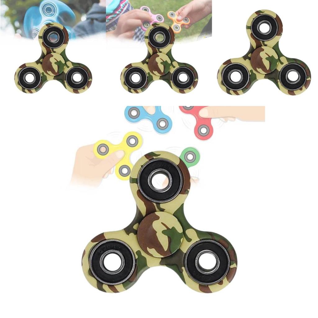 Colorful Plastic Fidget Spinner Kids Toy Yellow Cartoon Illustration