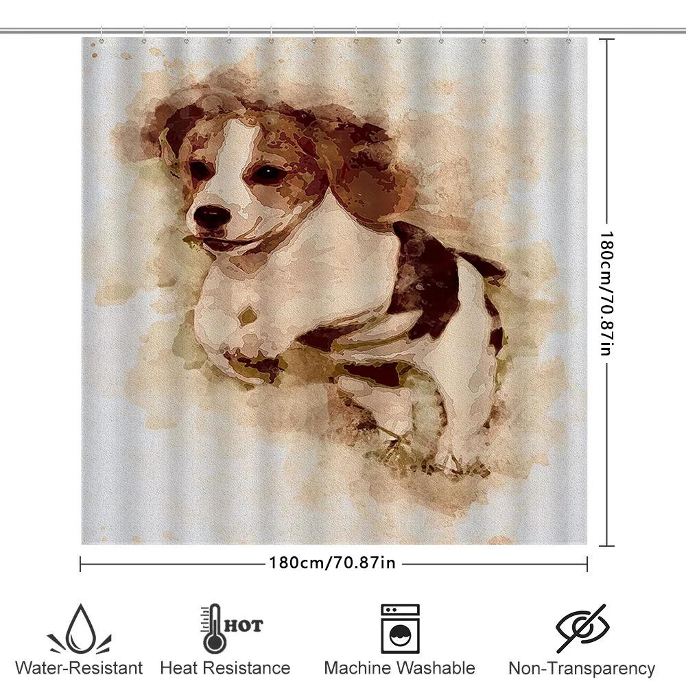 Creative Waterproof Pet Print Shower Curtain Decor Bathroom Accessories For Home Decoration Size Please Specify In Or