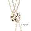 3/4 Pcs/Set Best Friends Pendant Necklace for Women Avocado Lover Broken Heart Clavicle Chain BFF Best Friends Jewelry Gifts