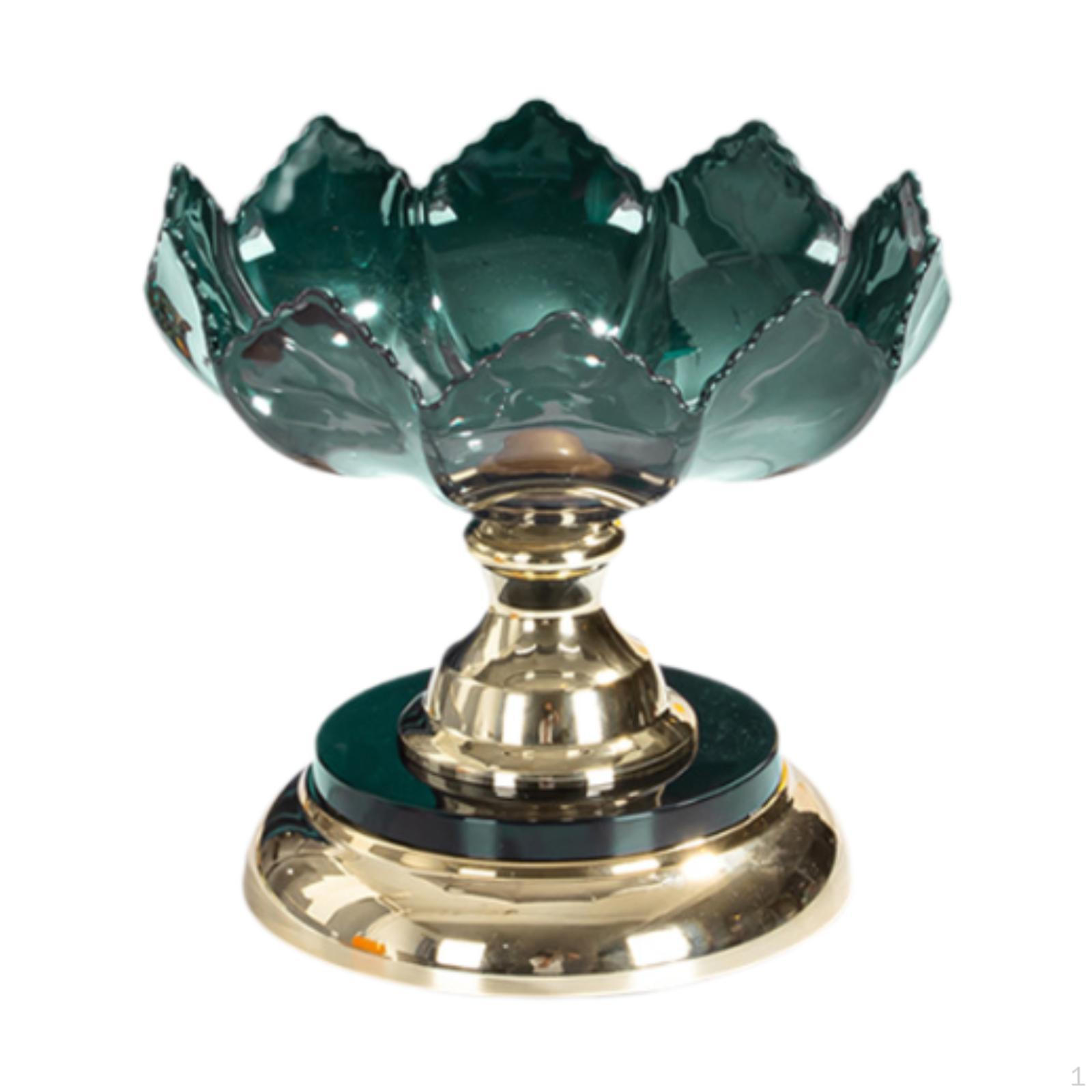 

Base Fruit Display Plate, Candy Serving Bowl, Cupcake Tray for Kitchen gold