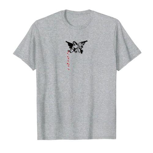 Apoh Unisex Adult Angel Hearts Banksy T-Shirt