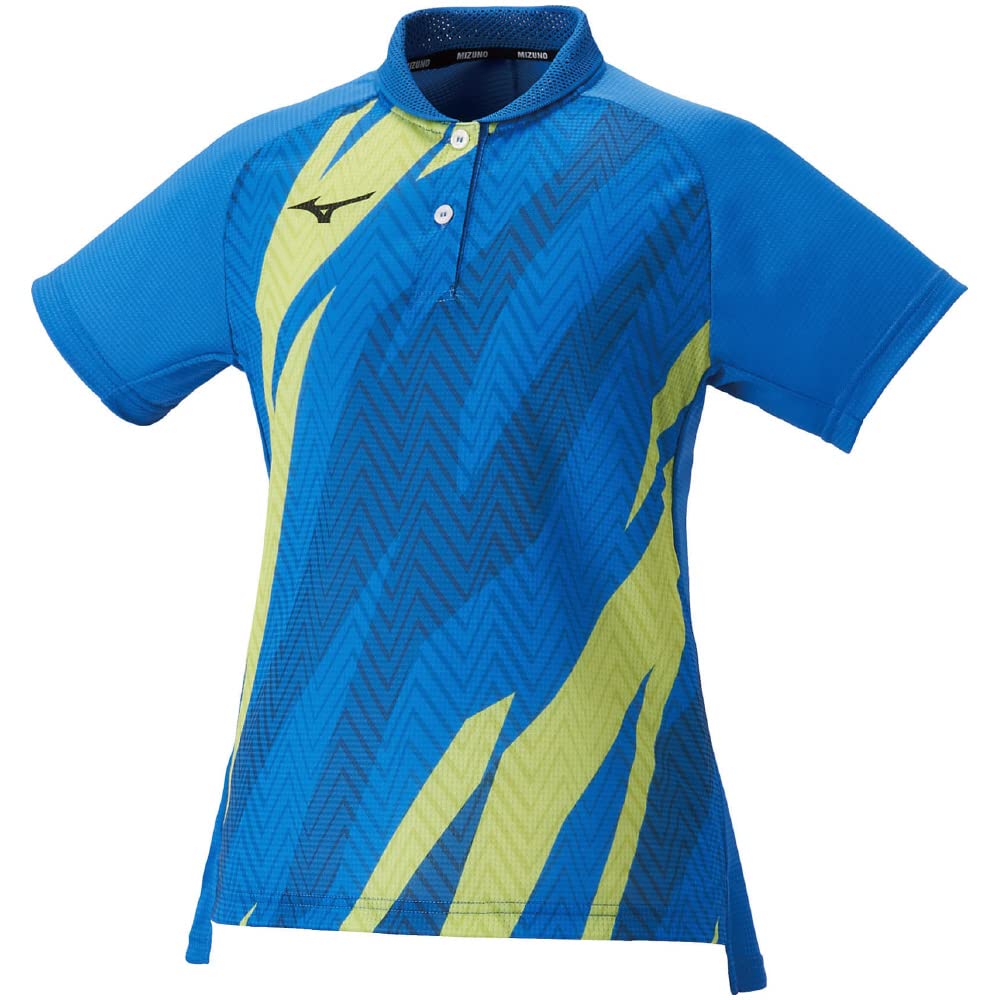 

Mizuno Dry Aeroflow Tennis Game Highly Dynamotion Sonic Blue x Neo Size M Women s Shirt, Breathable, Fit, 62JA2201, Lime,