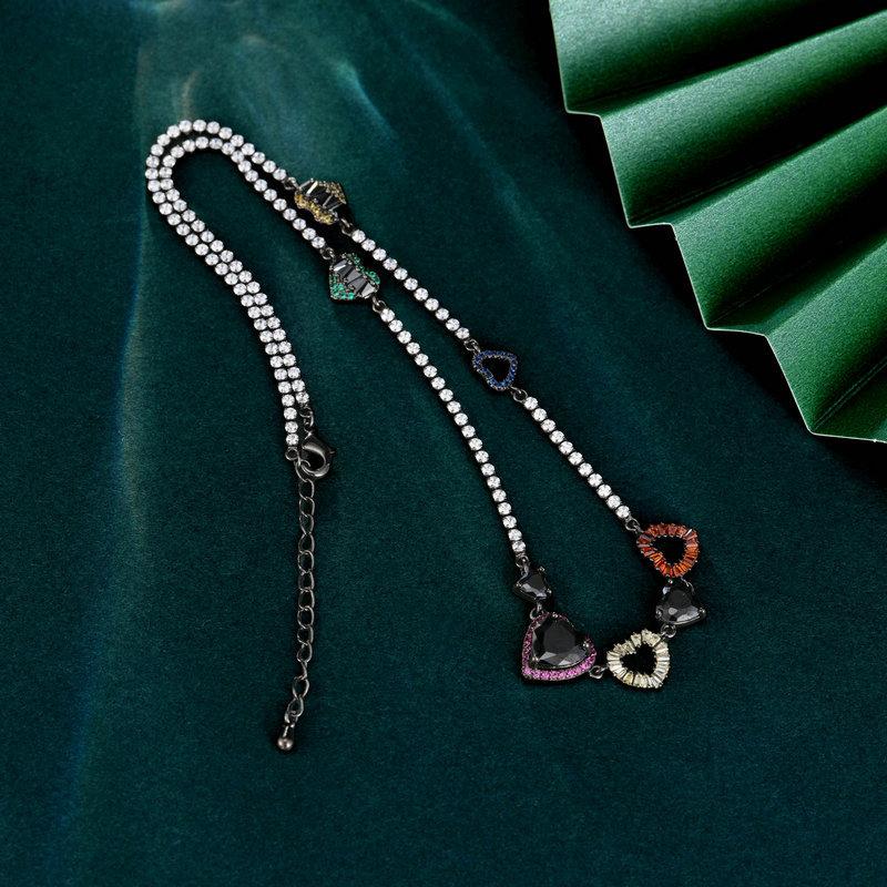 

Новое нишевое высококачественное ожерелье, модные серьги-цепочки на ключицы, инкрустированные цирконами, полые, с бахромой, комплект ювелирных изделий