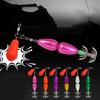 Umbrella Hook Cuttlefish Sleeve Fishing Hook Double Layer Squid Hook with Colorful Beads Swivels Sea Fishing Accessories