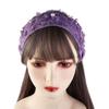 Trendy For Girls Wide Side Pearl Non Slip Women Hairbands Lace Headband Korean Head Wrap Flower