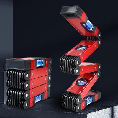 Ahşap İşçiliği İçin Yüksek Hassasiyetli Çok Fonksiyonlu Manyetik Katlanabilir Su Terazili Cetvel