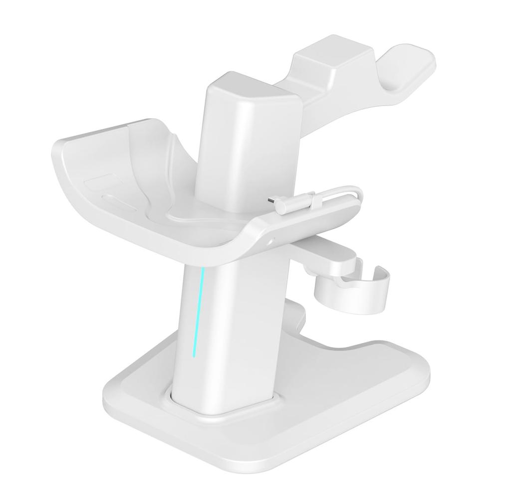 SHEAWA for Meta Quest 3 Charging VR With Indicator Accessories Stand, Holder, Compatible, Storage, Space-Saving, Stand, Light,