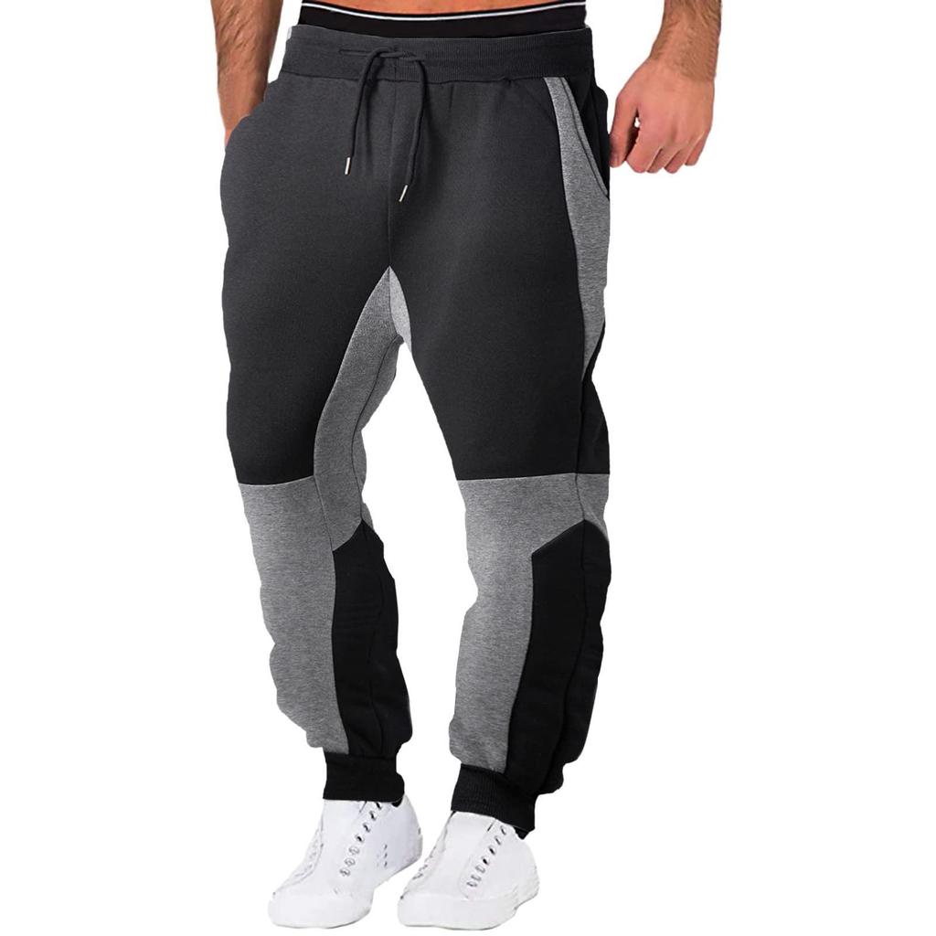 (SU)Mode Herren Sport Farbe Verband beiläufige lose Jogginghose Kordelzug Hose