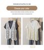 Elegant Plus Size Women's Floral Crochet T-Shirt and Vest Set - Korean Design