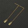 MinaMaMa Stainless Steel Long Thin Chain Tassel Ball Star Butterfly Drop Earring For Woman Threader Earrings Fashion Jewelry