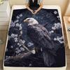 Eagle,pattern Flannel Blanket, High Quality Comfortable for All Seasons, Home Decor, Warmth and Comfort, Perfect for Gifts.