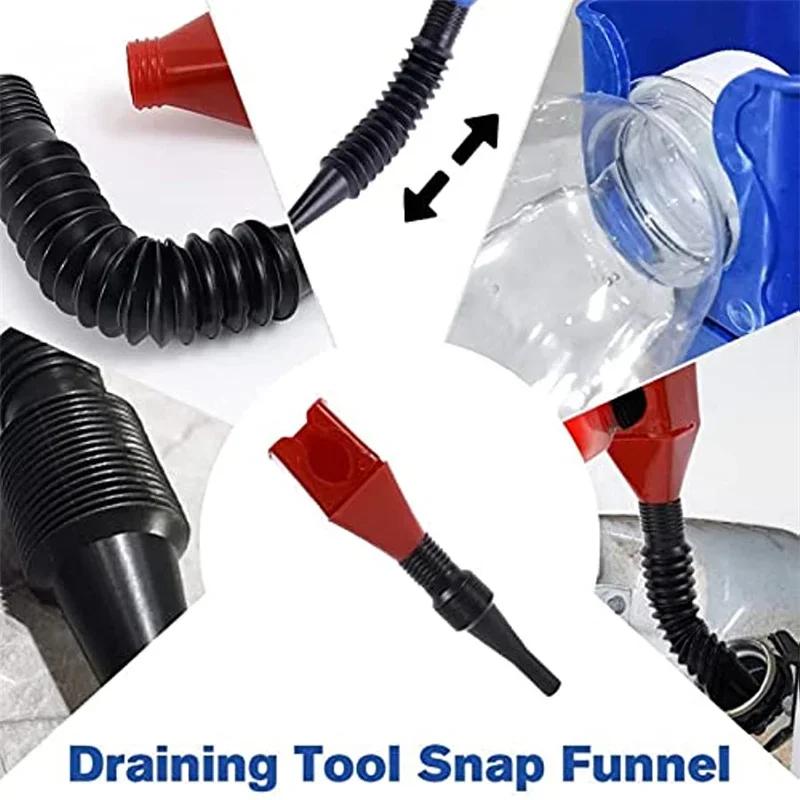 Foldable Auto Motorcycle Refueling Gasoline Engine Plastic Oil Funnel Filter Transfer Tool Flexible Funnel Draining Tool