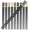 10 Pairs Japanese Chinese Chopsticks Sushi Sticks Reusable Alloy Korean Chopsticks Set Healthy Alloy Tableware Palillos Chinos