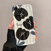 Husă neagră cu flori de lalele pentru Iphone 14 Pro Max 13 11 12 14 Plus, la modă, moale, husă de protecție din silicon Capa minunată florală
