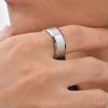 6mm 8mm Stainless Steel Rings Gold Color Brushed Surface Wedding Ring for Men Women Couple Engagement Finger Jewelry Gifts
