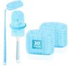 360° Double-Sided Electrostatic Duster with Replaceable Fiber Head for Gap Cleaning and Dust Adsorption