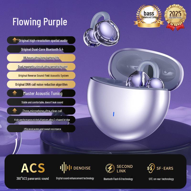 

Беспроводные наушники-клипсы M79 2025: Долгое время работы от батареи, шумоподавление, удобное ношение в ухе