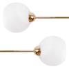 Asturia Gold Ceiling Lamp 2-Flat White Lampshade E27