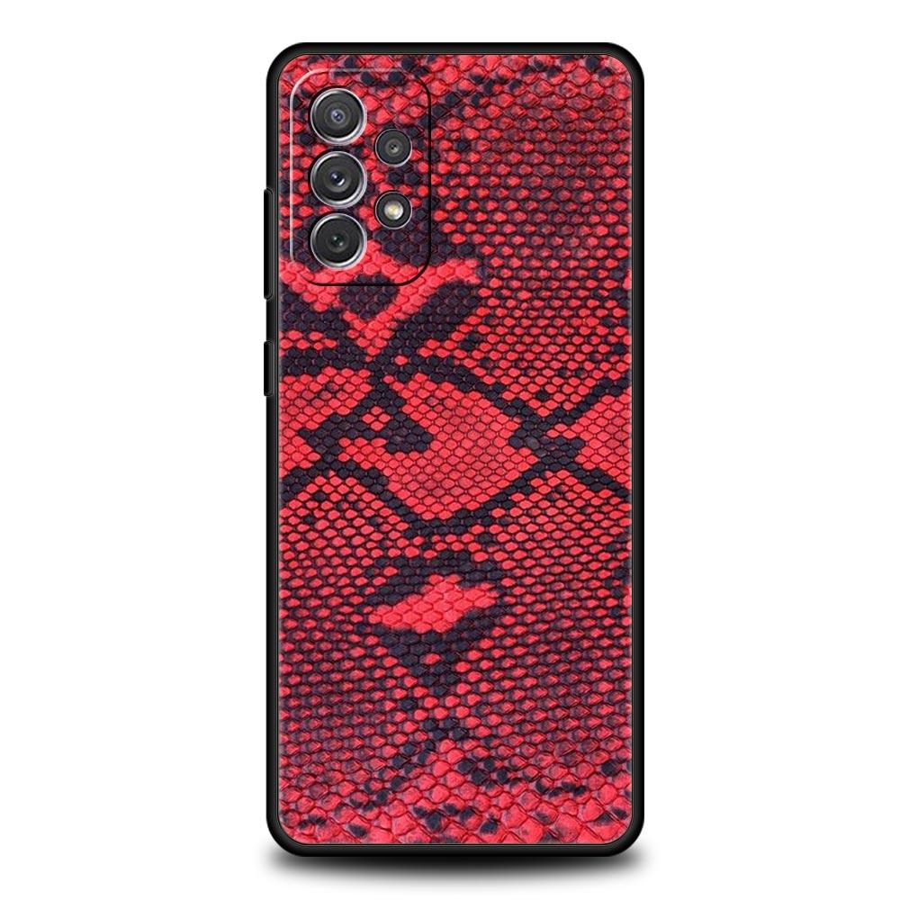 Pretty Luxury Snake Skin Phone Case for Samsung A51 A71 A21S A12 A15 A25 A31 A41 A52 A32 A23 A33 A53 A73 A03S A05S A13 5G Cover