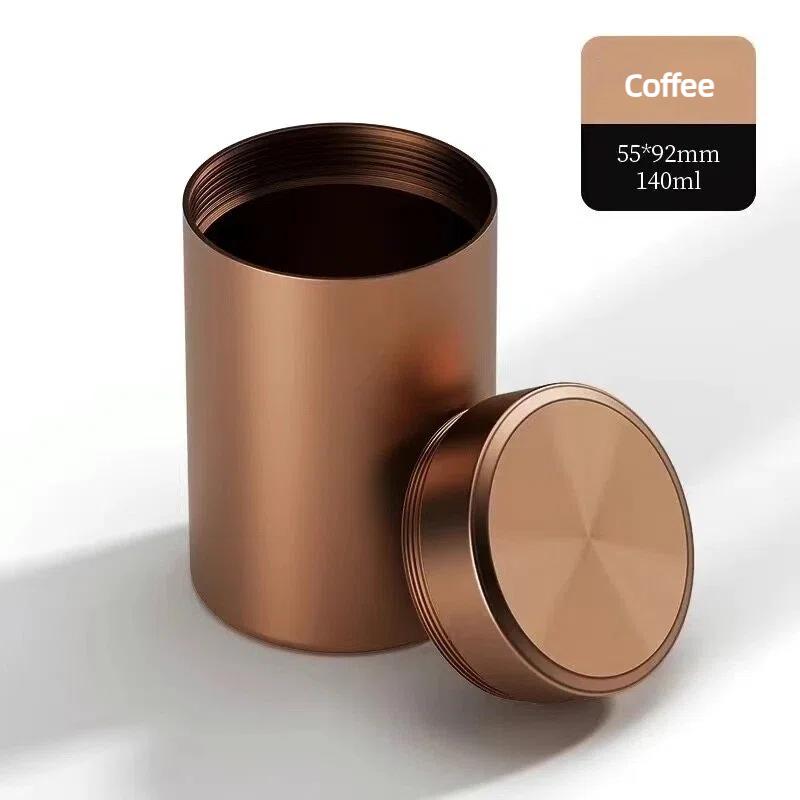 Luftdichte Geruchsdichte Teedose aus Aluminiumlegierung Mini Kräuter Vorratsbehälter Tragbarer Kaffee Aufbewahrungsbehälter Auslaufsichere Teedose