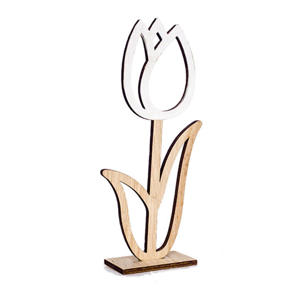 

Home Wooden Hollow Flower for Easter Party Ornament B#0